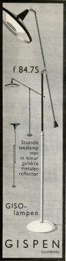 Advertising for a Panama floor lamp by Wim Rietveld for Gispen