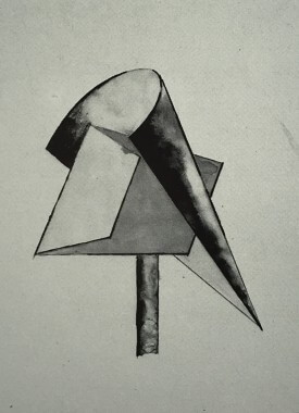 Sketch for a lamp for Café Pittoresque in Moscow by Alexander Rodchenko
