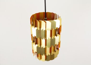 Orange and gold Facet pendant by Louis Weisdorf for Lyfa