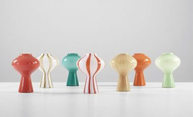 A group of Fungo table lamps by Massimo Vignelli for Venini