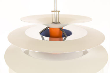 Contrast pendant by Poul Henningsen for Louis Poulsen as seen from above