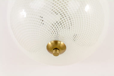 Detail of ceiling light in Reticello glass by Venini