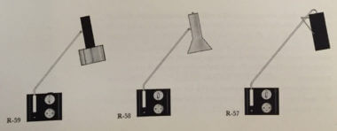 The invention in a Raak catalogue with three different reflectors
