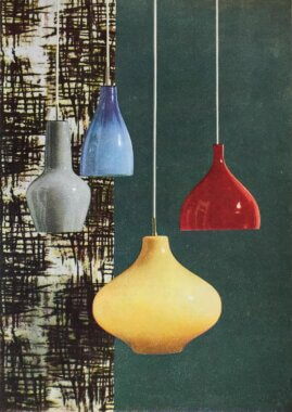 Four pendant lamps by Massimo Vignelli for Venini from the Indoor archive