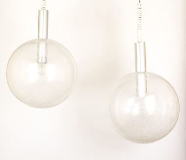 A pair of Sfera pendants by Afra and Tobia Scarpa for Flos