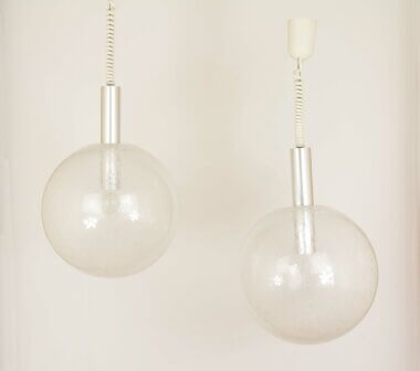 A pair of Sfera pendants by Tobia Scarpa for Flos