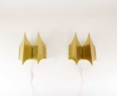 Brass Gothic Sconces or Wall lamps by Lyfa