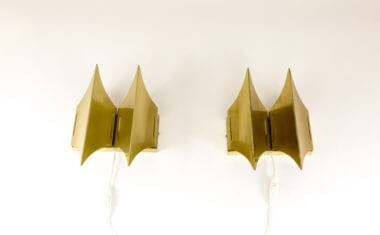 Two Gothic II wall lamps by an unknown designer for Lyfa