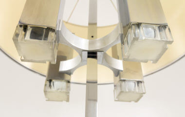Details of a floor lamp by Gaetano Sciolari