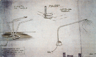 Drawings of Lucciola by Fabio Lenci for Guzzini