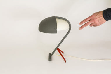 NX 110 table lamp by Louis Kalff for Philips with an indication of the size