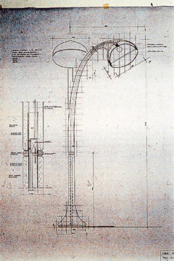 Drawing of Lampione by Fabio Lenci for Guzzini