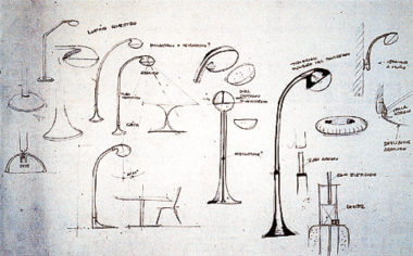 Drawing of Lampione by Fabio Lenci for Guzzini
