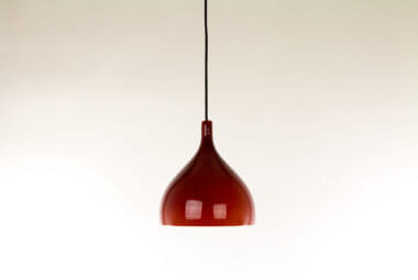 Red Venini pendant by Massimo Vignelli