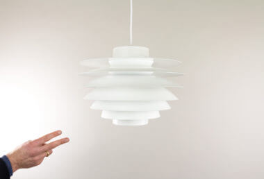 Verona pendant by Svend Middelboe for Nordisk Solar with an indication of the size