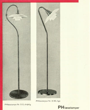 Reading lamps by Poul Henningsen for Louis Poulsen