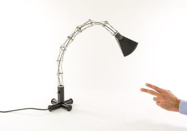 Table lamp MultiX by Yaacov Kaufman for Lumina with an indication of the size