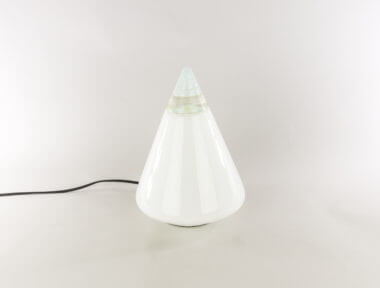 White cone shaped table lamp by Giuso Toso for Leucos