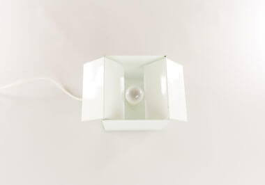 White "3H" table lamp by Paolo Tilche for Sirrah as seen from above