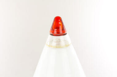 The top of a cone shaped table lamp by Giuso Toso for Leucos