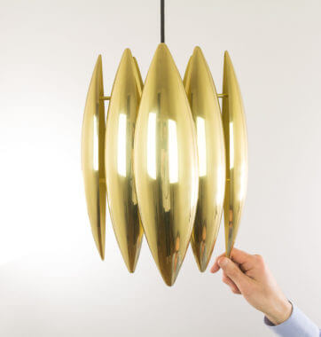Brass Kastor by Jo Hammerborg Fog & Mørup with an indication of the size