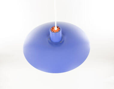 Blue PH4 pendant by Poul Henningsen for Louis Poulsen as seen from above