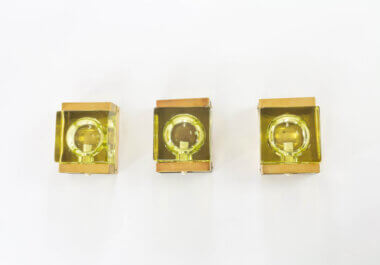 Set of three Greenish Maritim Glass Wall lamps by Vitrika