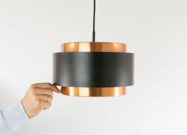 One of the two Saturn pendants by Jo Hammerborg for Fog & Mørup with an indication of the size