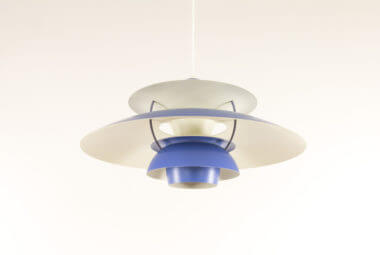 A blue PH5 pendant by Poul Henningsen for Louis Poulsen in its full glory