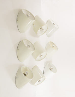 Unique set of 9 wall or ceiling lamps Model 235 by Cini Boeri for Arteluce