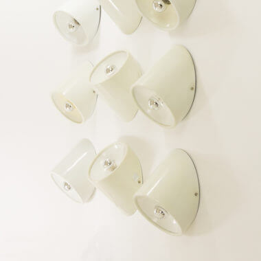 Unique set of 9 wall lamps Model 235 by Cini Boeri for Arteluce