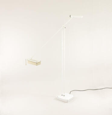 White Samurai floor lamp by Sigheaki Asahara for Stilnovo