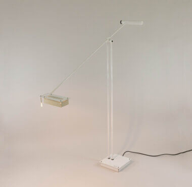 White Samurai Floor Lamp by Shigeaki Asahara for Stilnovo