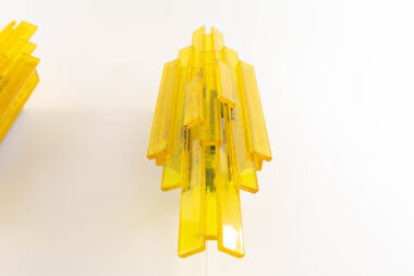 Yellow wall lamp by Claus Bolby for Cebo