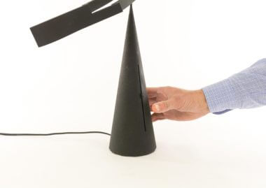 Tabla table lamp by Marco Colombo and Mario Barbaglia for Italiana Luce with an indication of the size