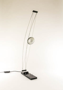 Adjustable Arco-Nero table lamp by Axel Meise for AML Licht + Design as seen from the front