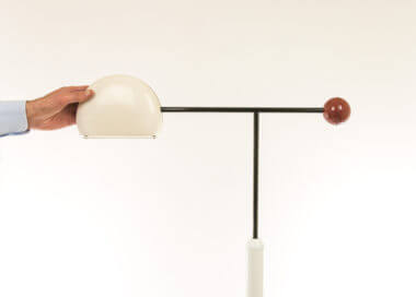 Tomo floor lamp by Toshiyuki Kita for Luci Italia with an indication of the size