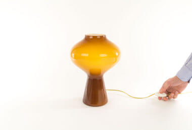 Large Fungo table lamp by Massimo Vignelli for Venini with an indication of the size