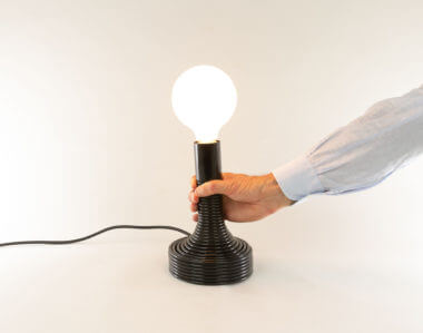 Spirale table lamp by Angelo Mangiarotti for Candle with an indication of the size