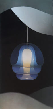 LS 134 pendant in opaline blown glass by Carlo Nason for A.V. Mazzega