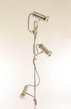 The spots of an Italian chrome floor lamp by maybe Stilux or Raggiani