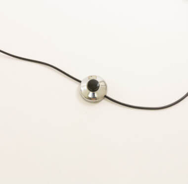 The on / off switch of an Italian chrome floor lamp by maybe Stilux or Raggiani