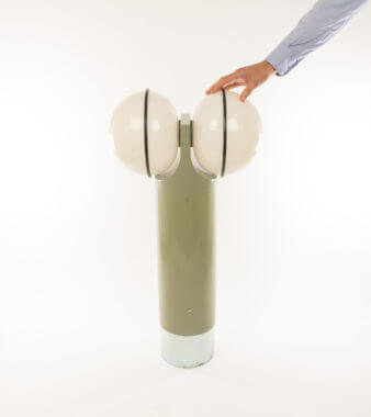 Totem outdoor lamp by Gae Aulenti for Stilnovo with an indication of the size
