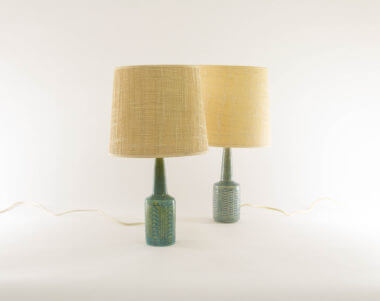 Two pale & baby blue table lamps DL/21 by Per Linnemann-Schmidt for Palshus