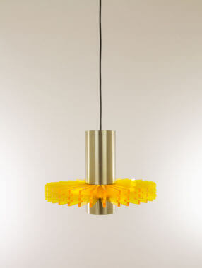 Yellow Priest collar pendant by Claus Bolby for Cebo Industri, in its full glory