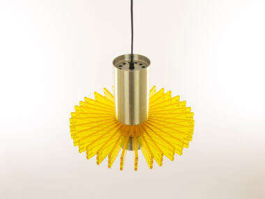 Yellow Priest collar pendant by Claus Bolby for Cebo Industri, as seen from above
