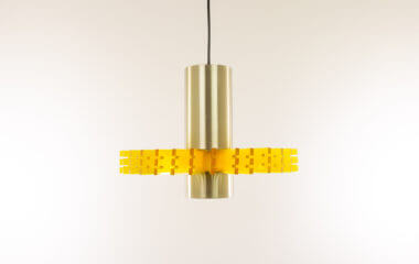 Yellow Priest collar pendant by Claus Bolby for Cebo Industri
