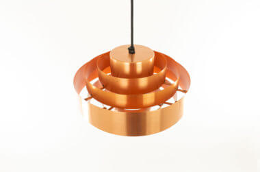 Copper ultra pendant by Jo Hammerborg for Fog & Mørup, as seen from above