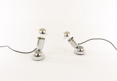 Pollux chrome table lamps by Ingo Maurer for Design M