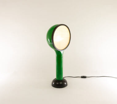 A Drive table lamp by Adalberto dal Lago for Francesconi, switched on